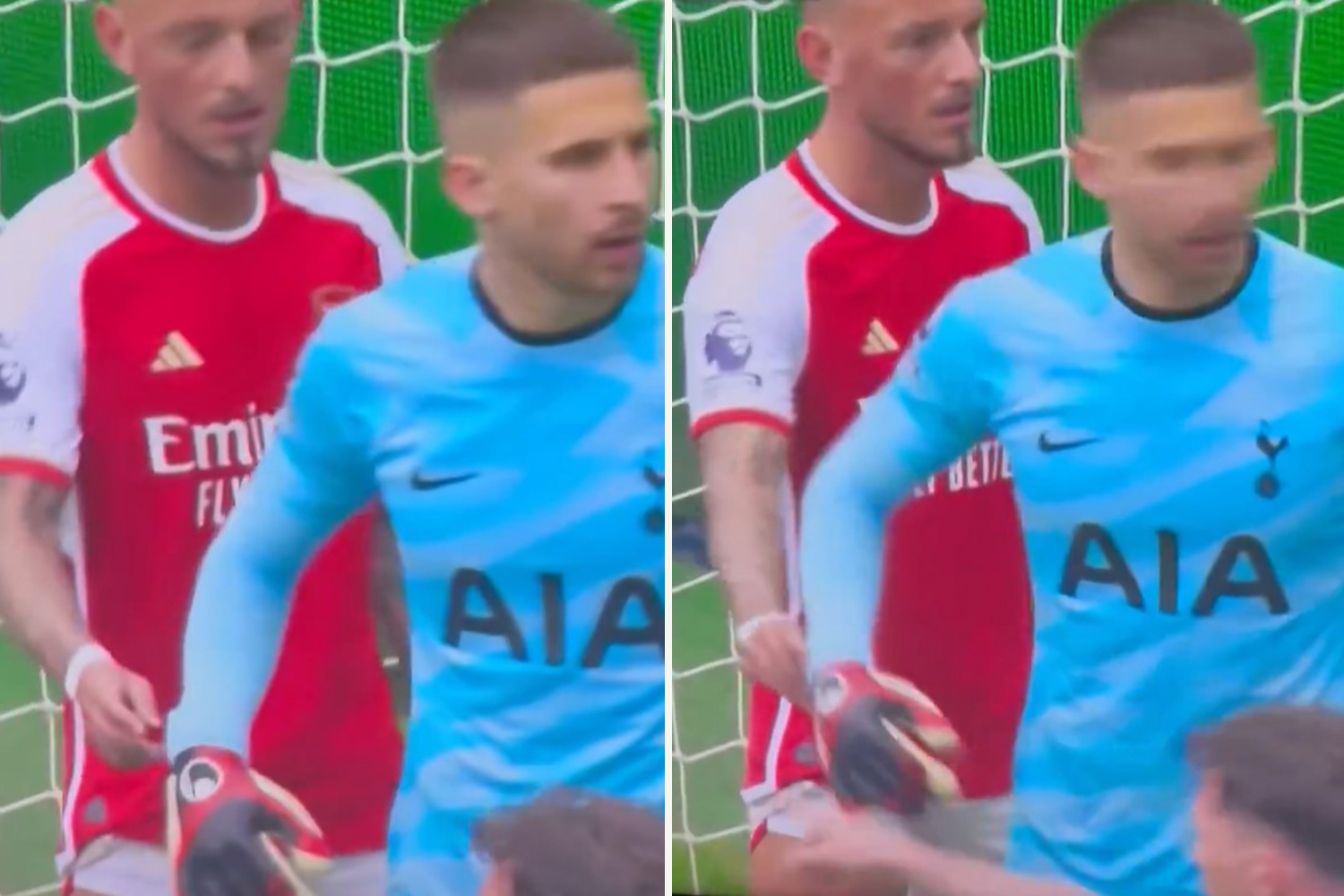 White called 'menace' as fans spot what he did to Vicario before Arsenal goal