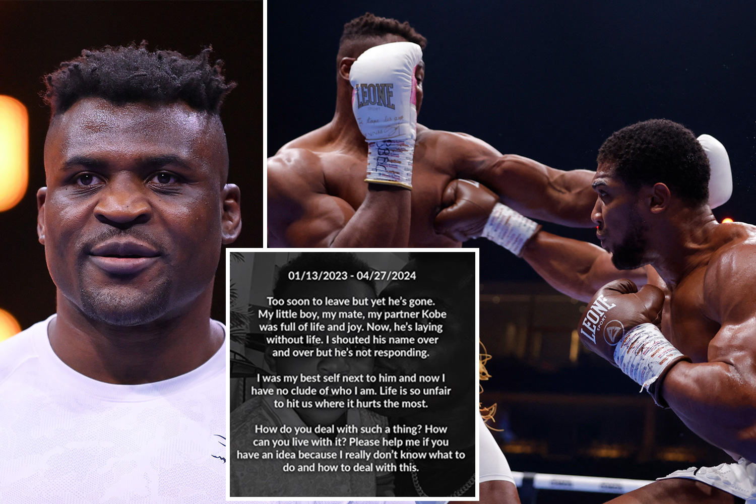 Fury & AJ rival Ngannou mourns death of 18-month-old son in heartbreaking post