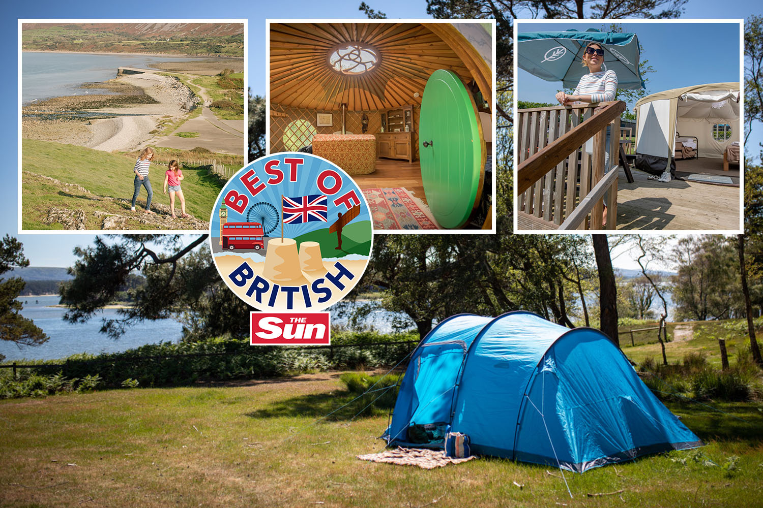 UK seaside campsites with private beaches, Famous Five-style islands & Hobbit huts