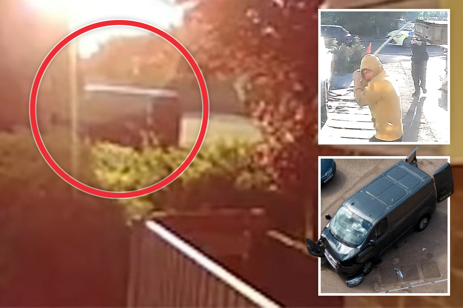 Shock moment van hits pedestrian before sword-wielding man 'goes on rampage'