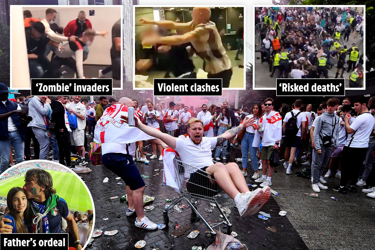 I fled as hooligans stormed Wembley Stadium like ‘zombies’ & hurled glass