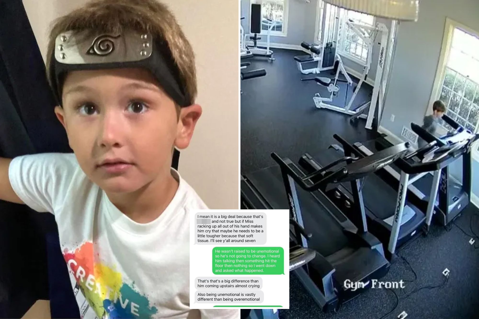 Chilling texts of 'killer' dad who made son run on treadmill days before death