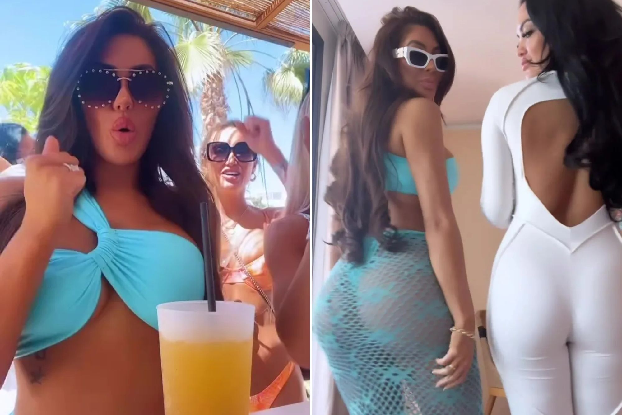 Chloe Ferry leaves little to the imagination as she twerks in Ibiza