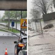 Flash flooding battered Bradford this afternoon. These pictures show Vicar Lane in the city centre and the M606 when floodwaters forced it to be blocked off.