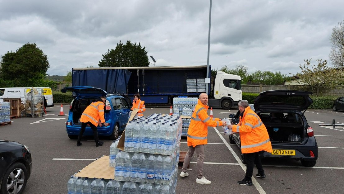 Four bottled water stations reopened on Sunday, with hour-long queues reported by desperate people running out of water