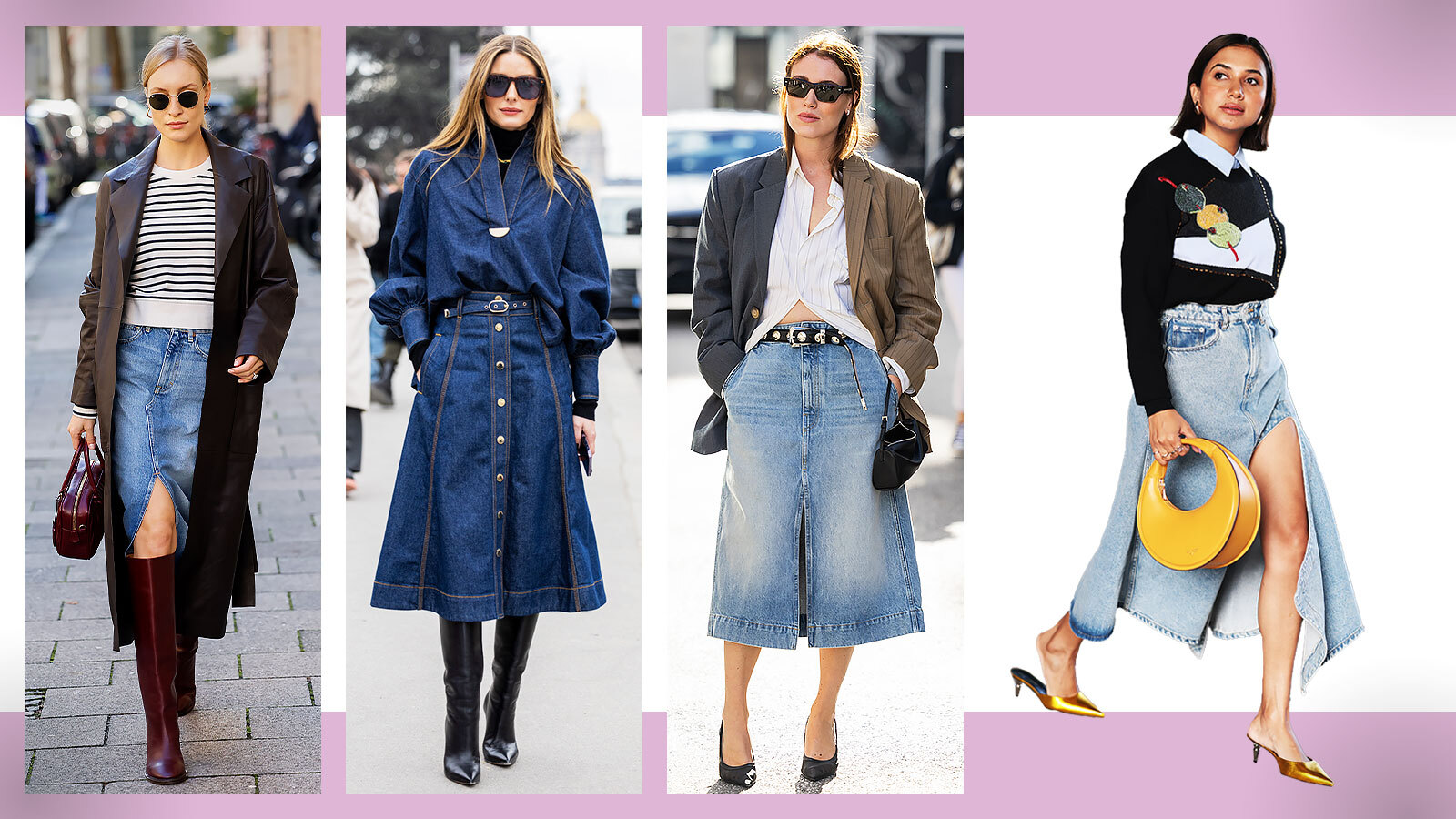 January blues? You need a denim midi skirt right now