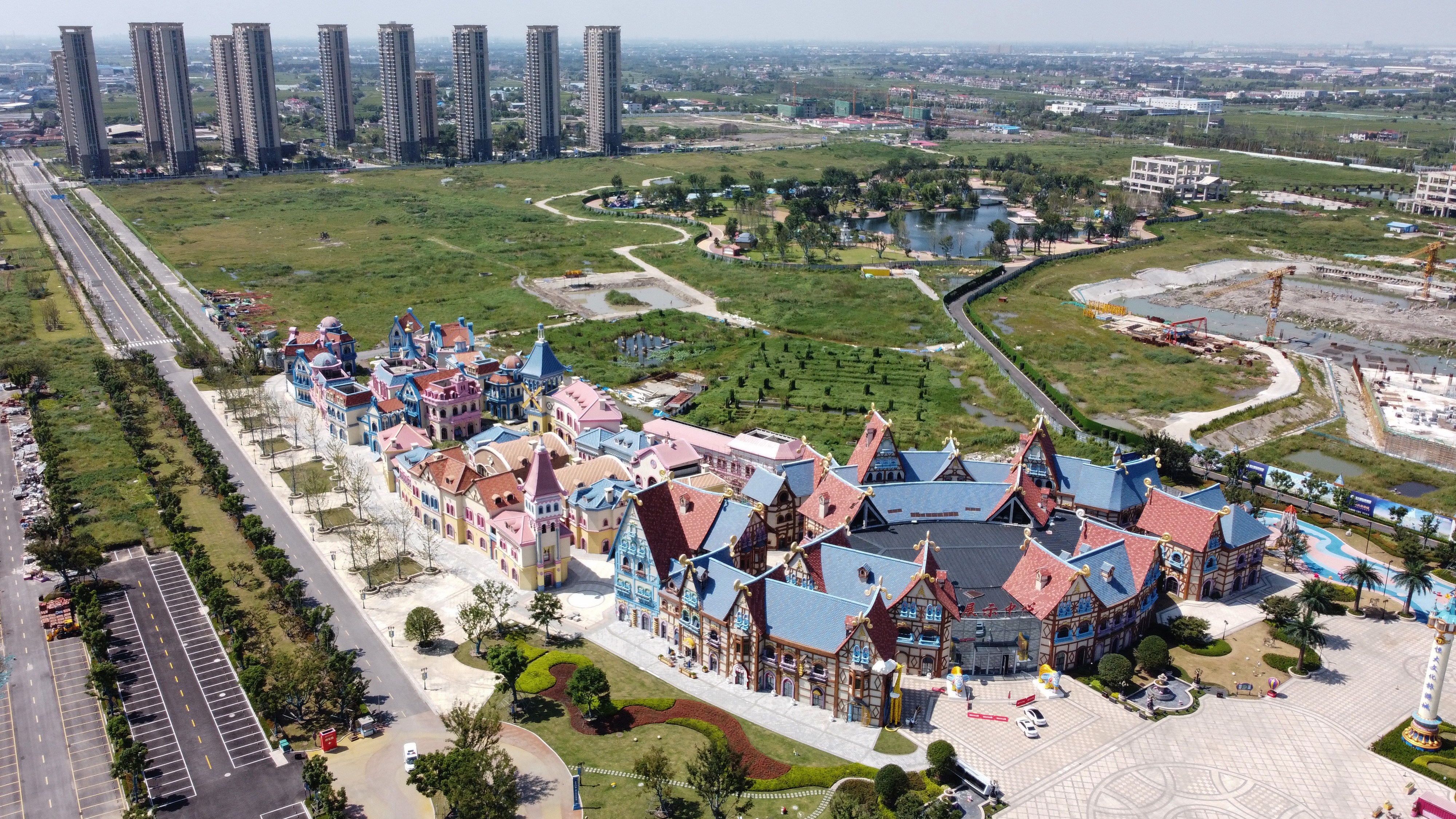 Evergrande Cultural Tourism City, a mixed-used residential-retail-entertainment development, in Taicang, Suzhou city, in China’s eastern Jiangsu province.
