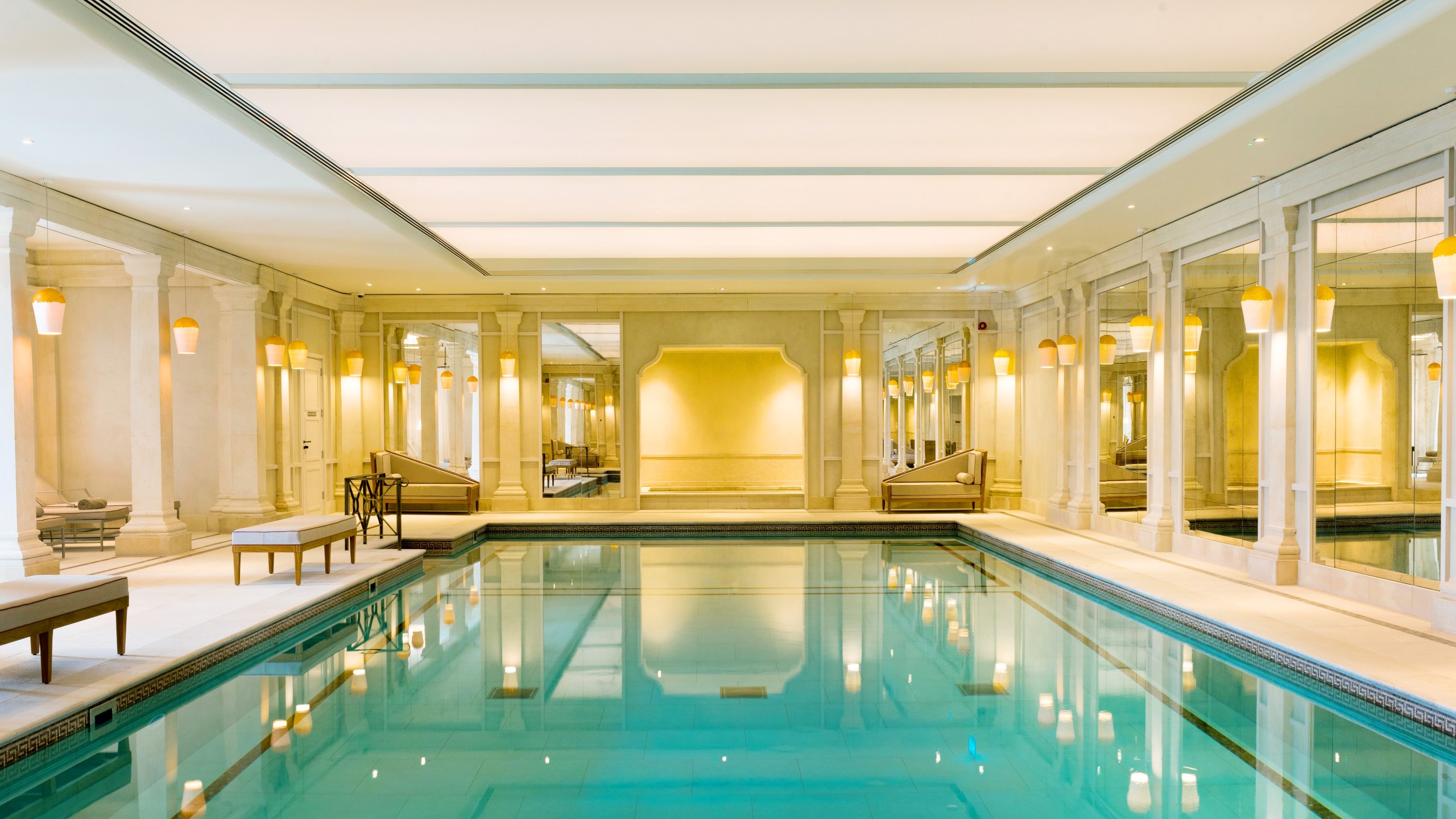 The hotel’s indoor pool