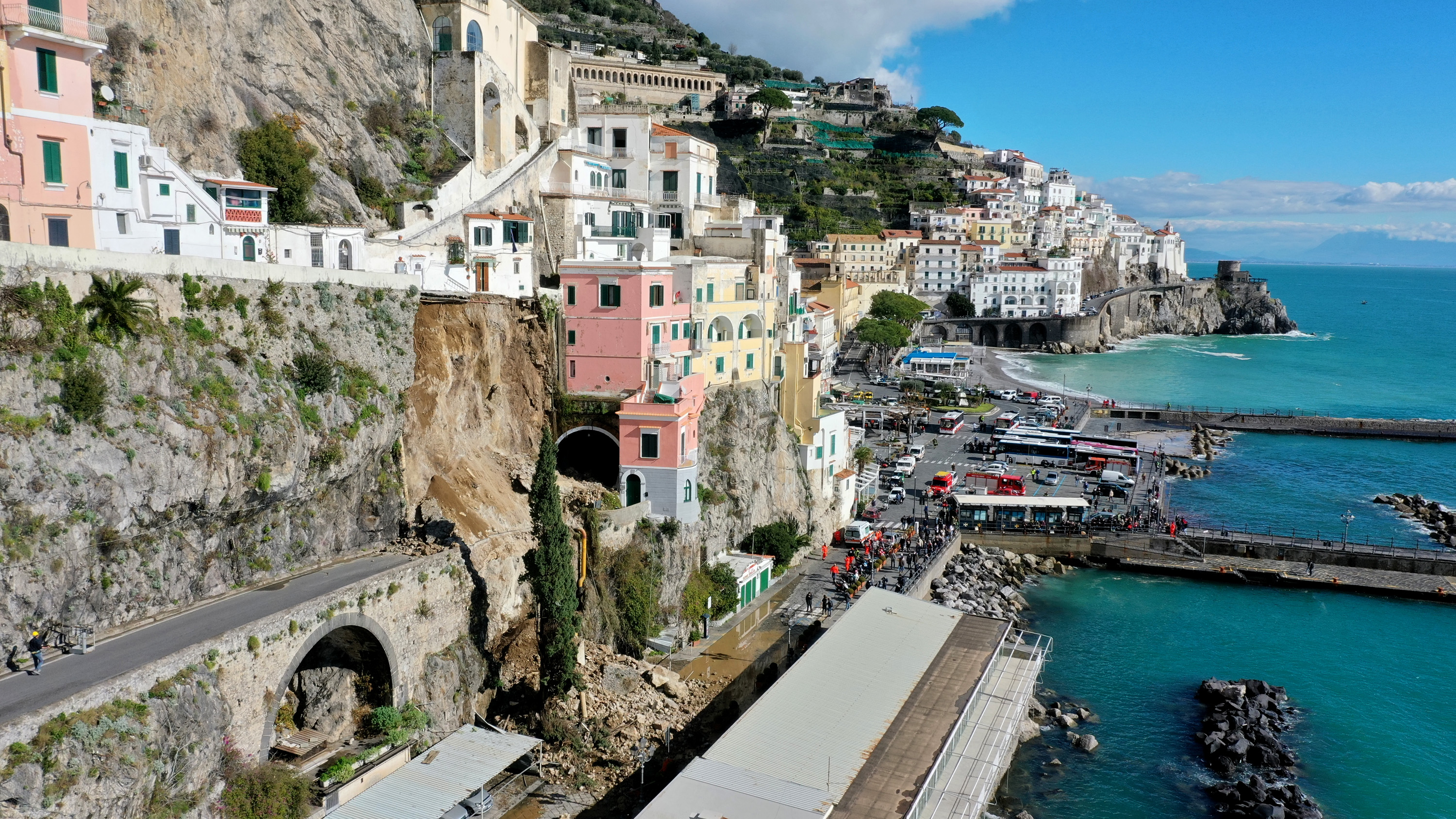 Landslips continue to blight the beautiful Amalfi coast even in modern times