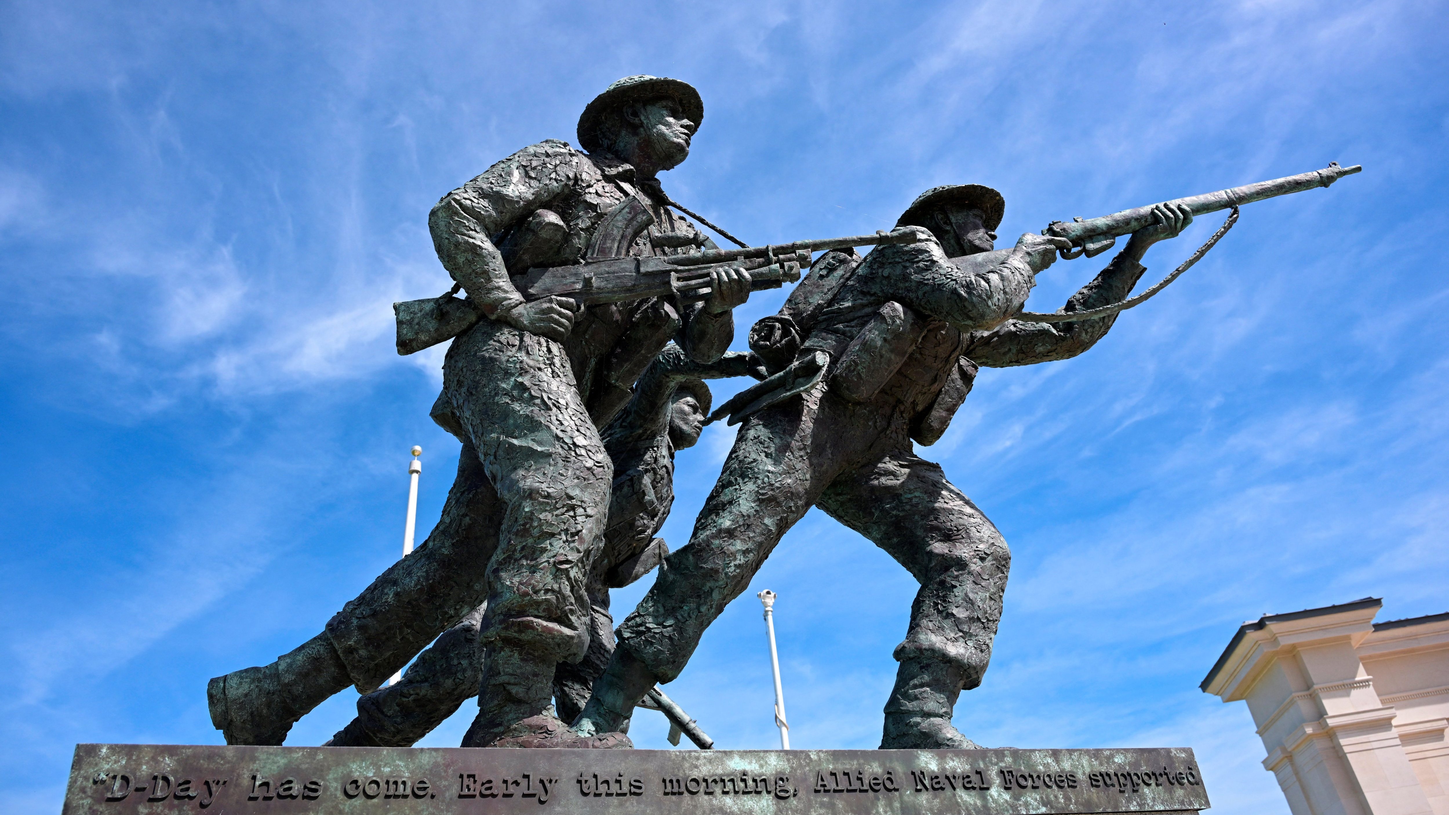 The British memorial to D-Day veterans overlooking Gold beach in the village of Ver-sur-Mer in Normandy