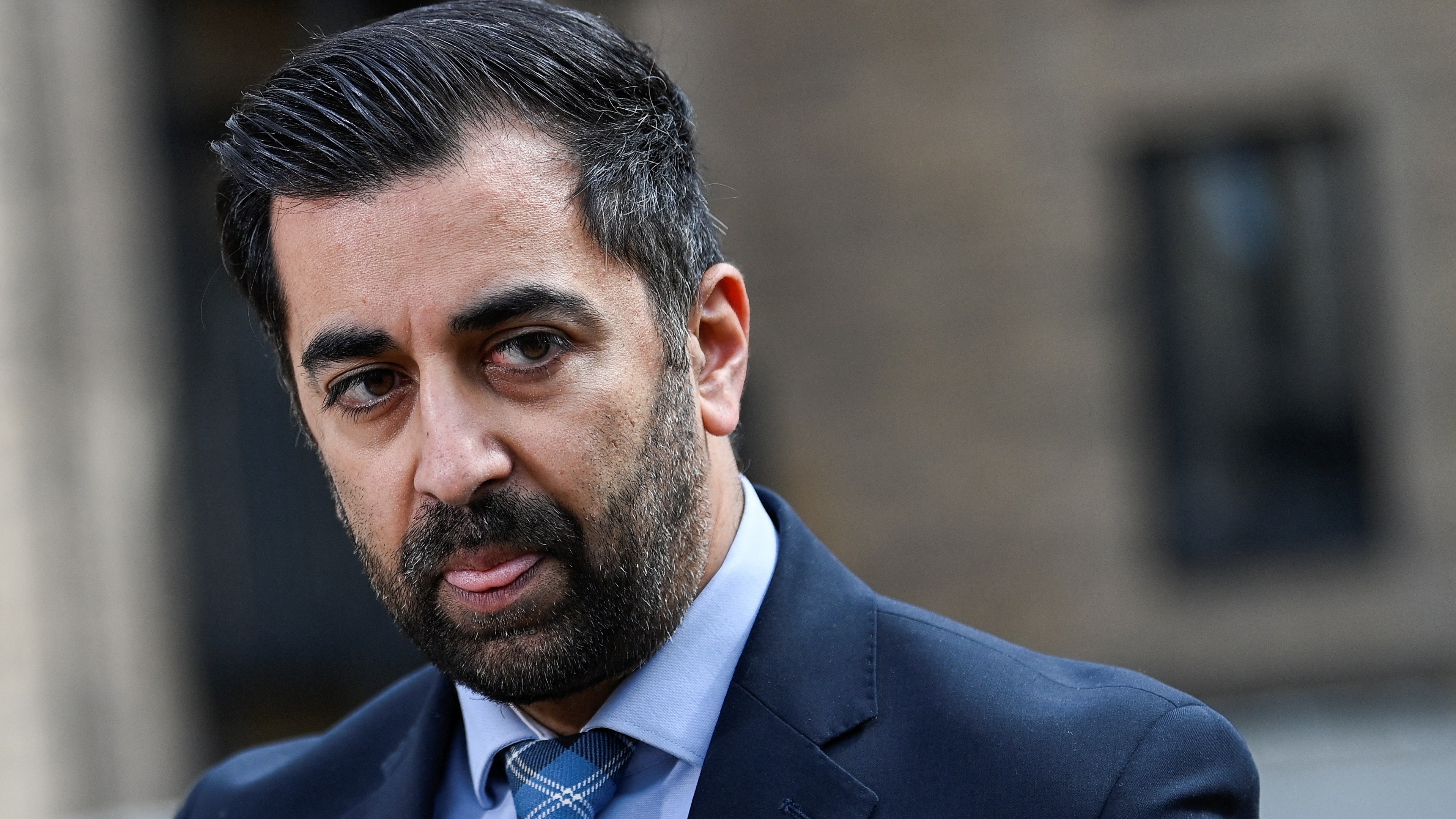 On a visit to Dundee on Friday Humza Yousaf showed the strain after a week in which his political career appeared to be unravelling