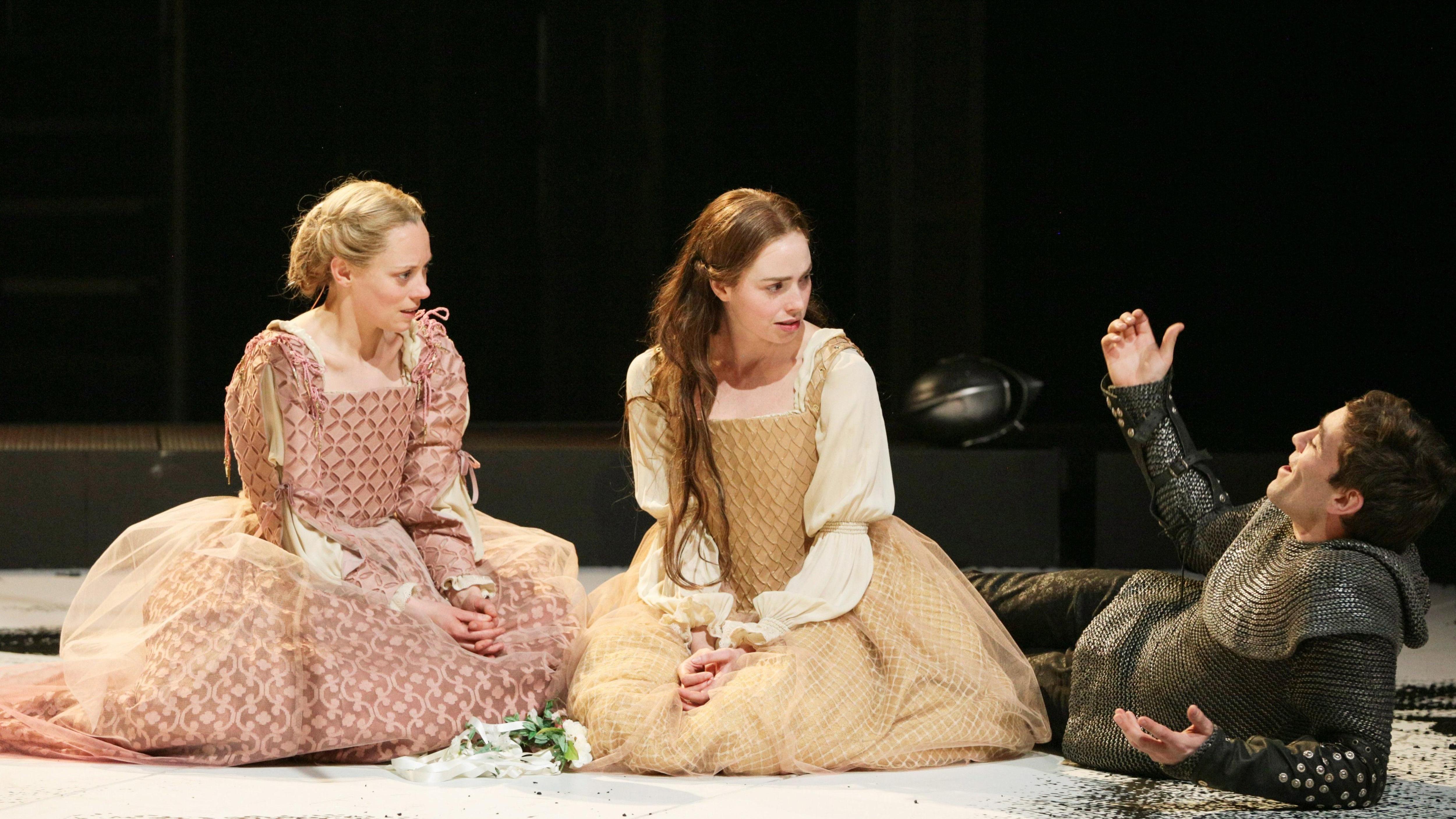 The Boleyn siblings: Lucy Phelps as Mary, Freya Mavor as Anne and James Corrigan as George