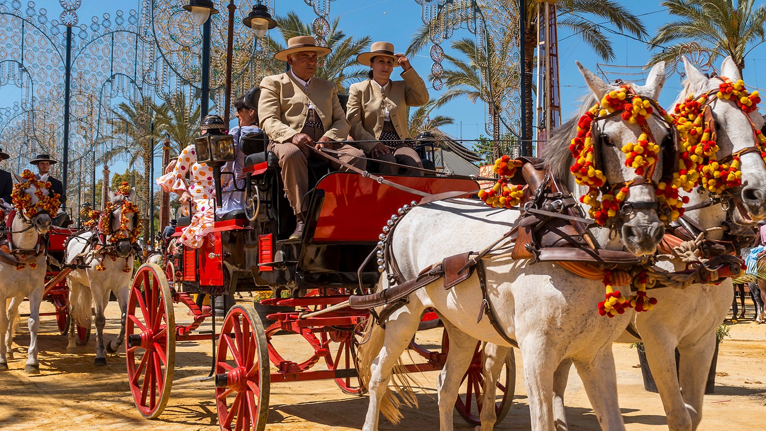 Traditional festivities in Feria de Caballo, Jerez de la Frontera