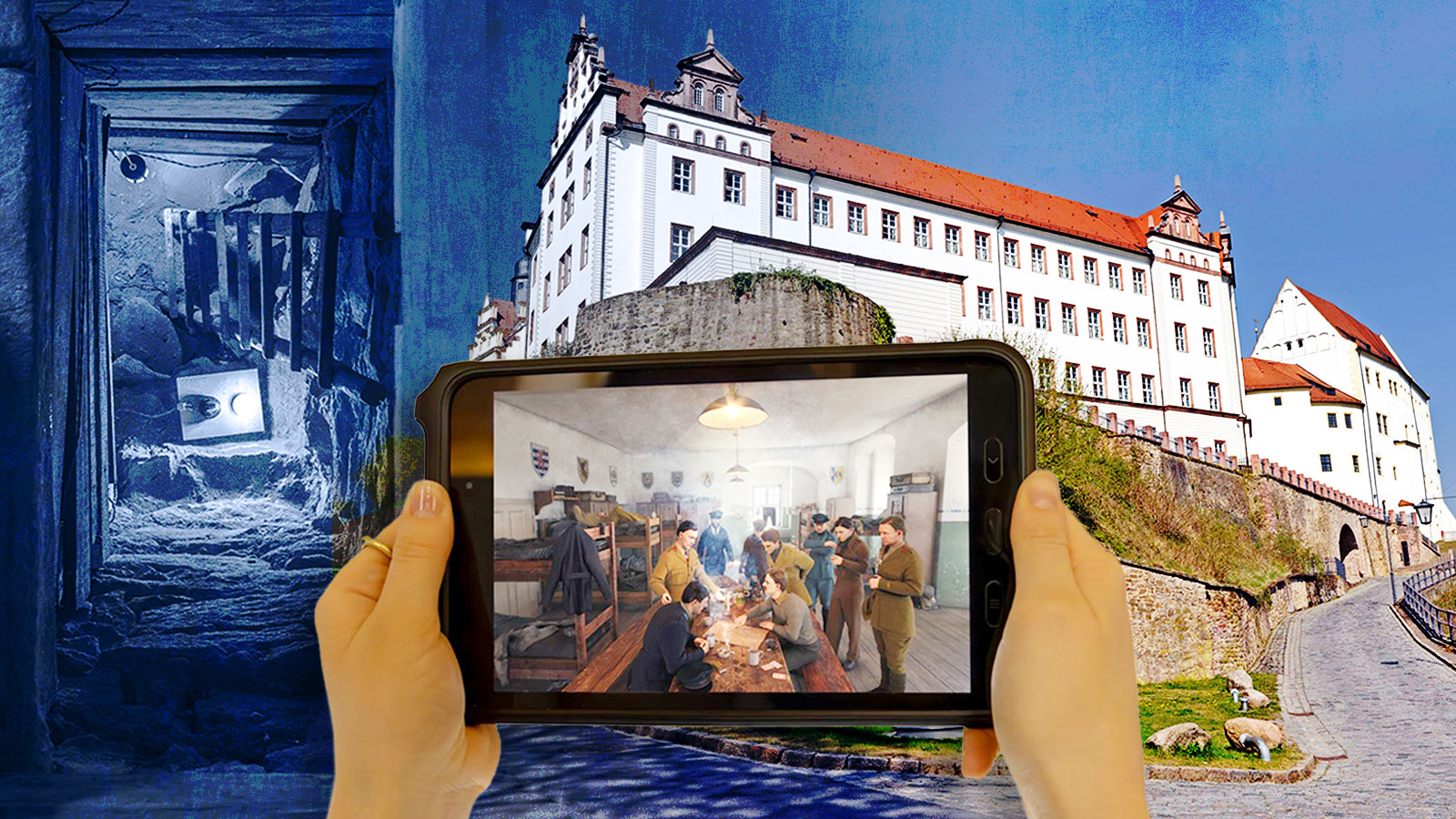 Visitors will be able to wander the rooms and corridors of the German castle thanks to an interactive tablet device