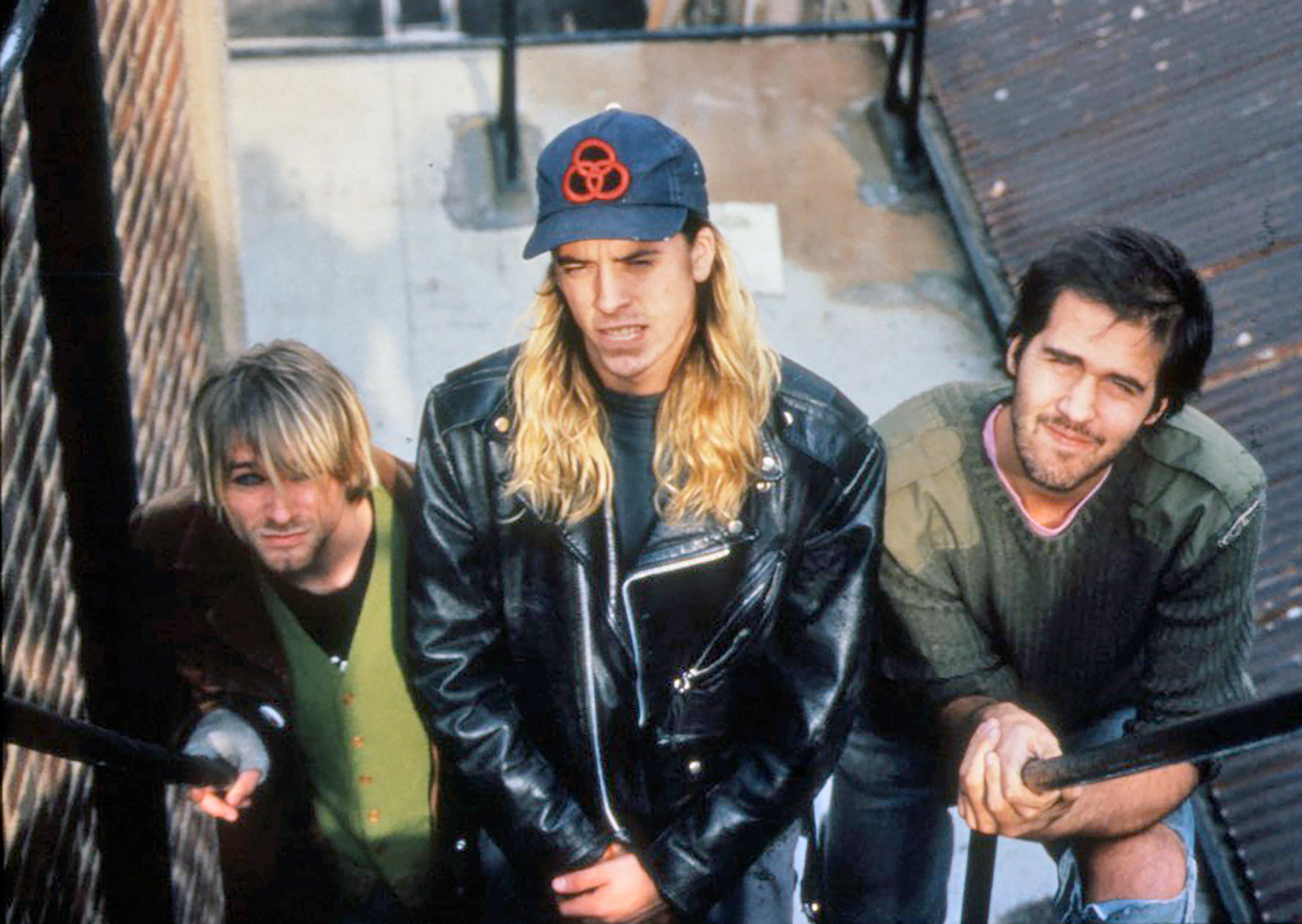 Niravana in 1990, from left: Kurt Cobain, Dave Grohl and Krist Novoselic