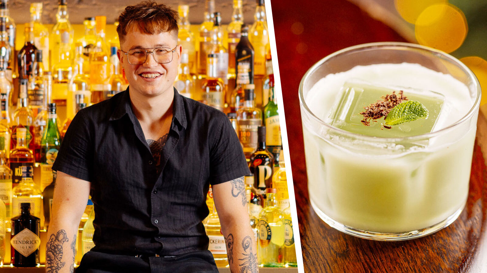 Douglas Murray, the bar manager at Lady Libertine, and the tonka bean-infused Grasshopper