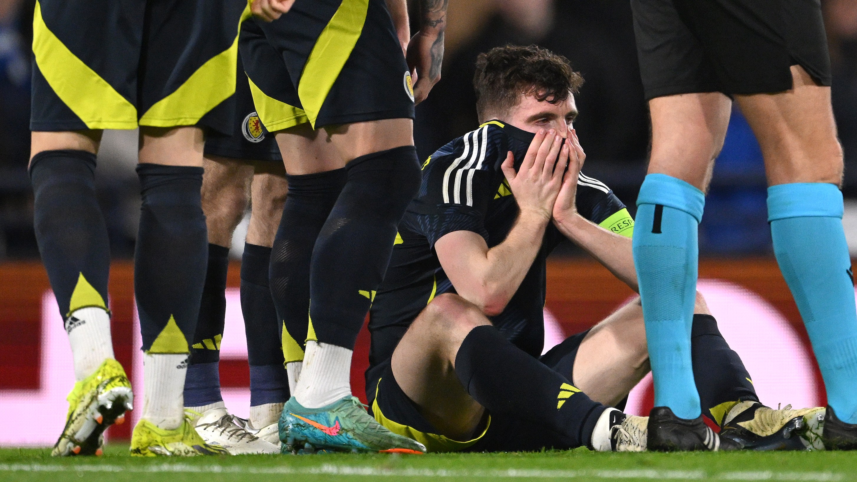 Robertson was forced off with an injury during Scotland’s friendly against Northern Ireland