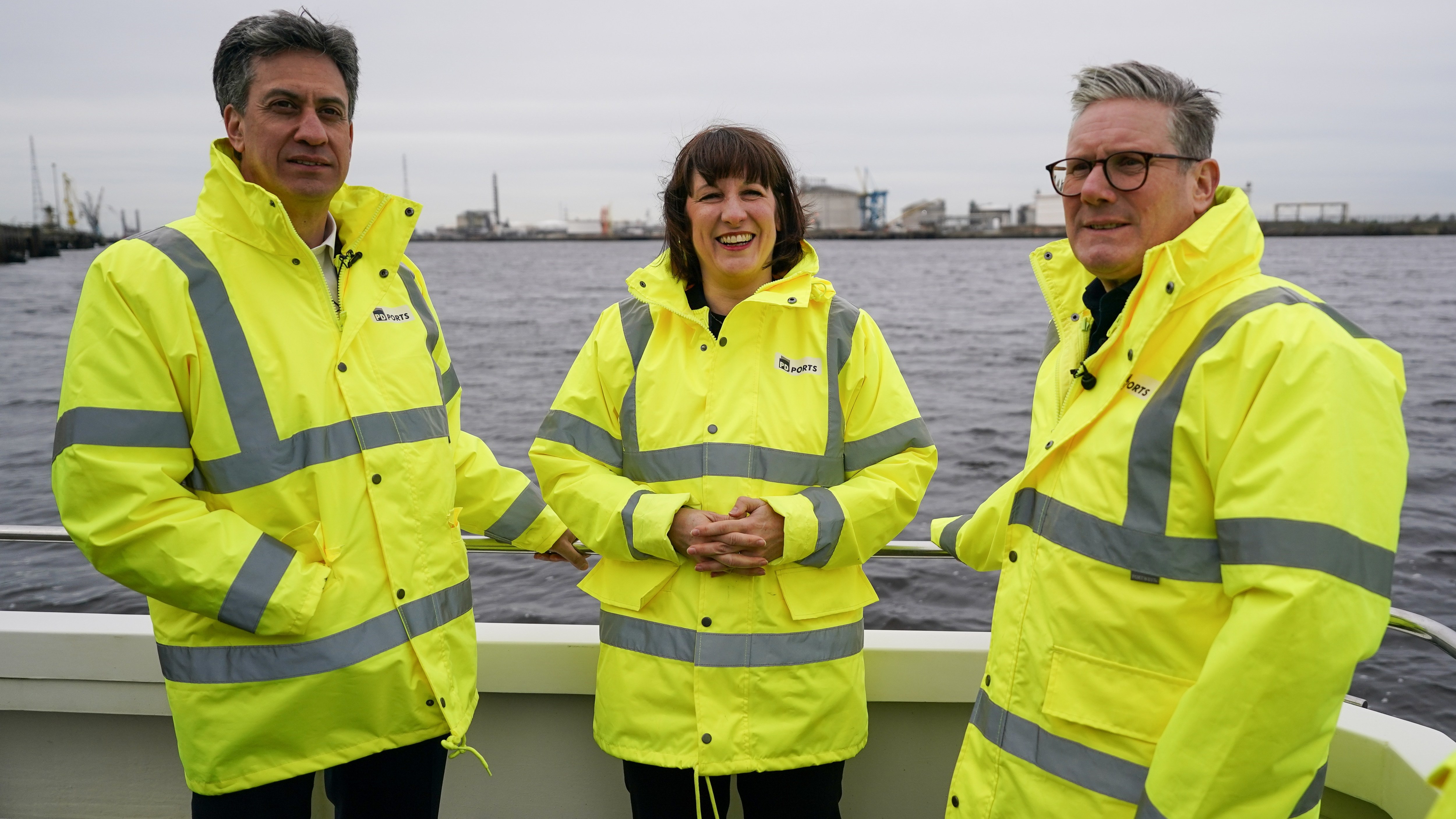 Ed Miliband, the shadow climate change secretary, Rachel Reeves, the shadow chancellor, and Sir Keir Starmer, the Labour leader, were in Teesside to promote the party’s plan to create green jobs last month