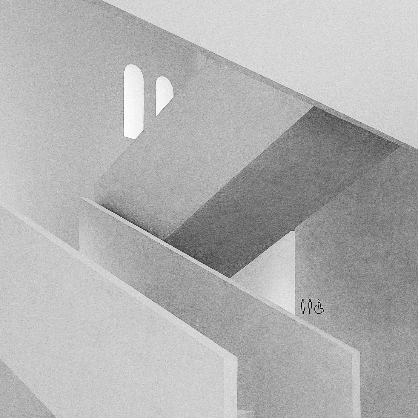 In second place, a former slaughter house is refurbished: “Minimalist Concrete Staircase”