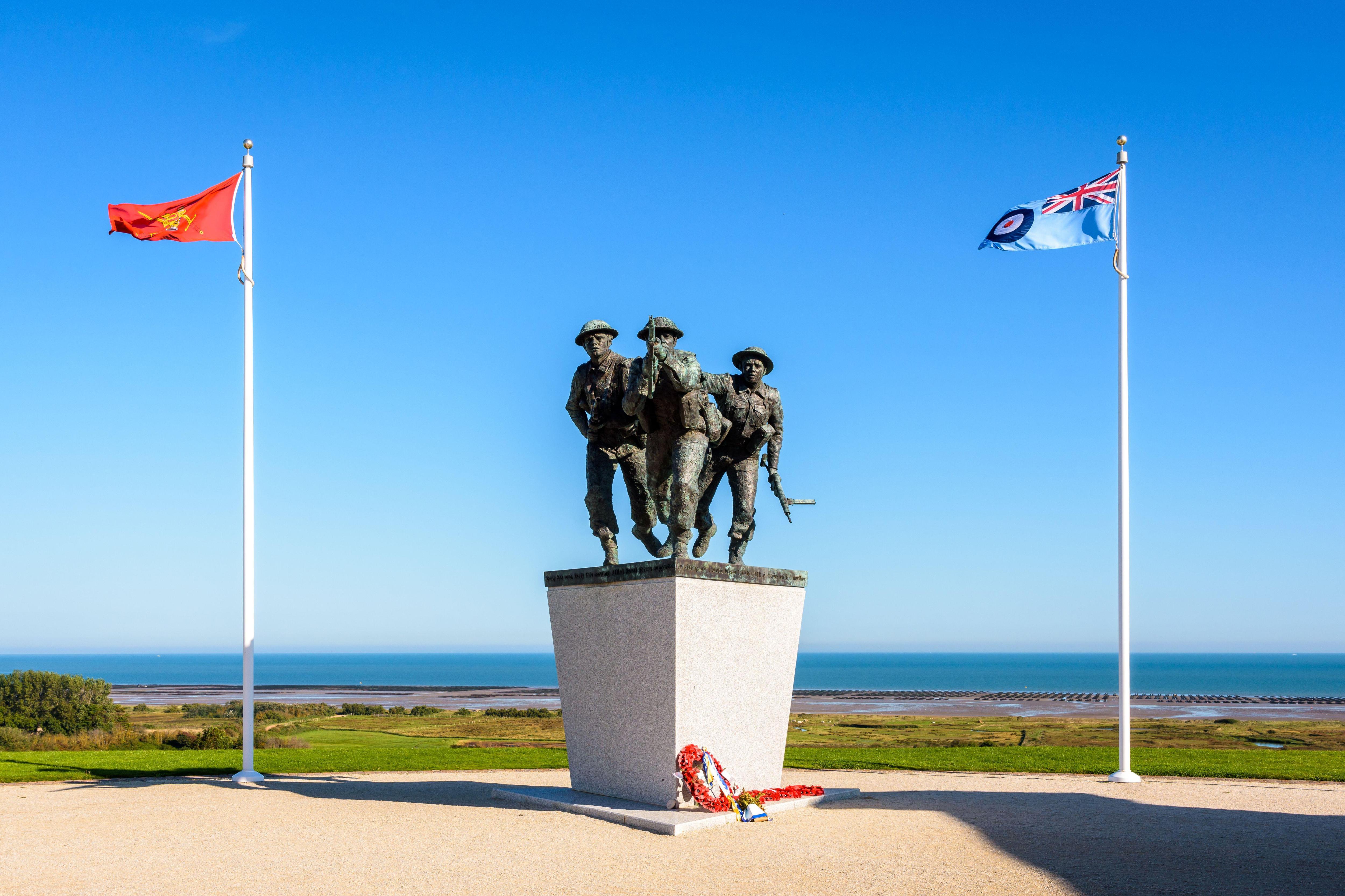 The D-Day Sculpture in the British Normandy Memorial in Ver-sur-Mer