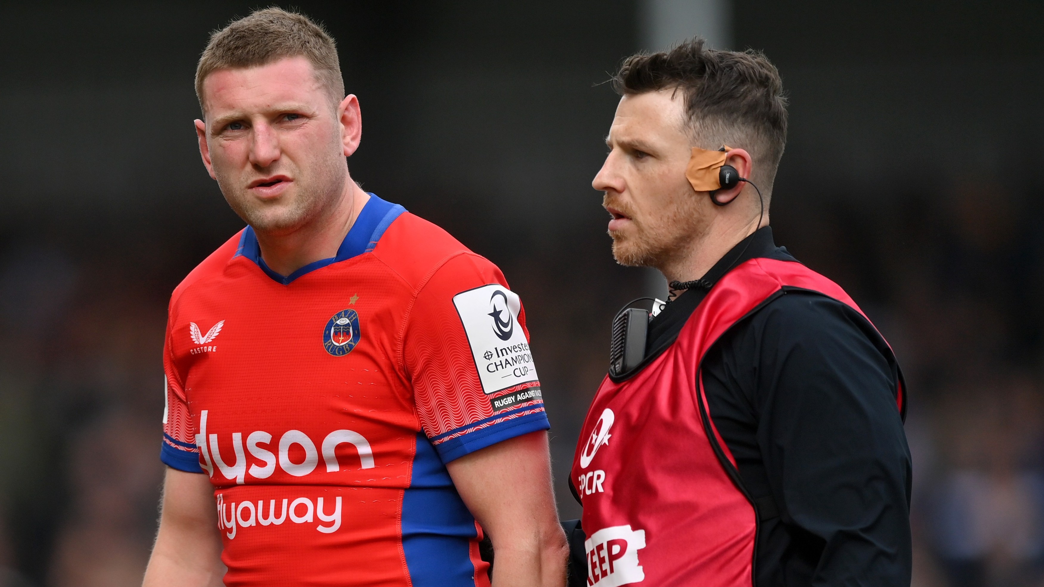 Russell hobbled off against Exeter on April 6