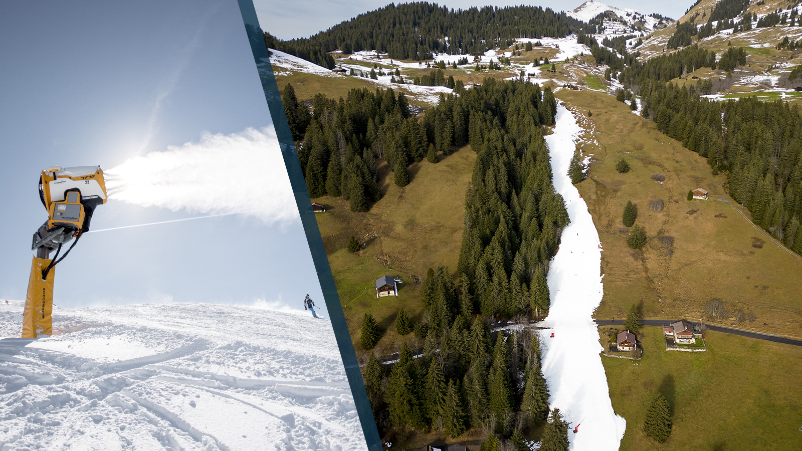 Lower slopes across the Alps are short of snow because of unseasonably warm weather and some higher resorts are topping up their runs with artificial snow