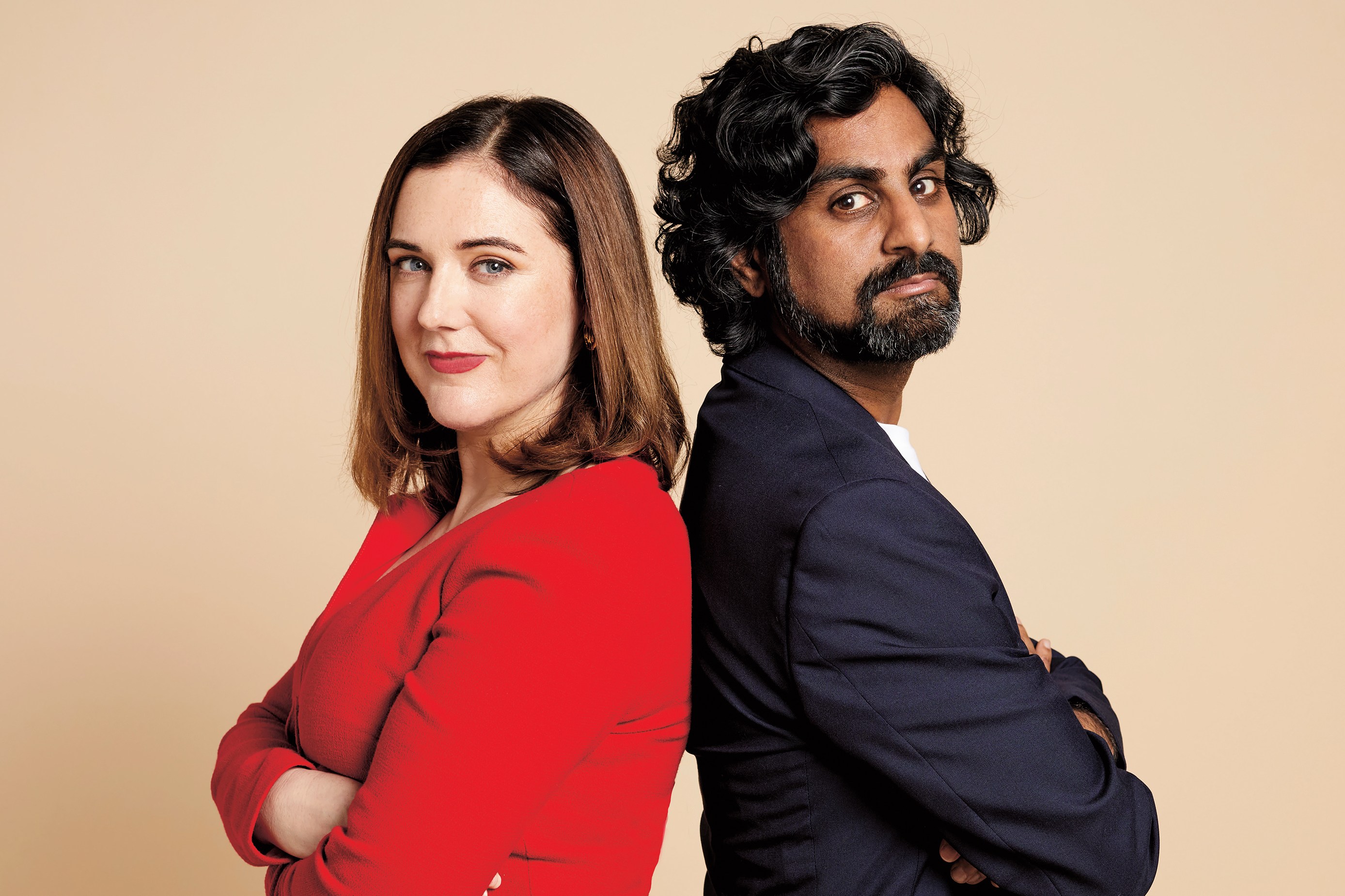 Grainne Maguire, 43, and Mehul Shah, 44. She says: “Dating Tory is the only form of trickle-down economics that actually works.” He says: “Our first big argument? When I told her I really like Priti Patel”