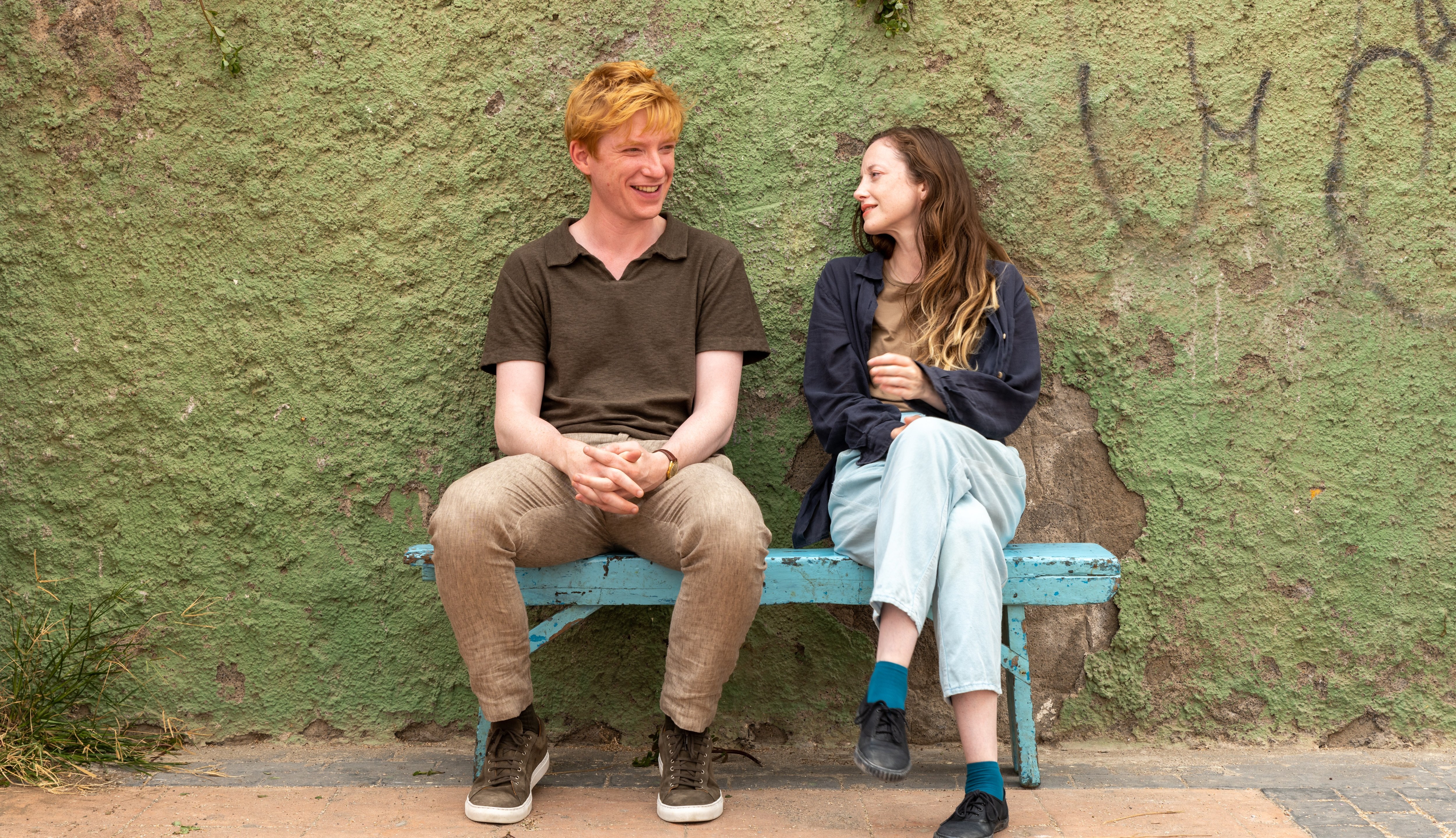 Domhnall Gleeson as Jack and Andrea Riseborough as Alice in Alice & Jack