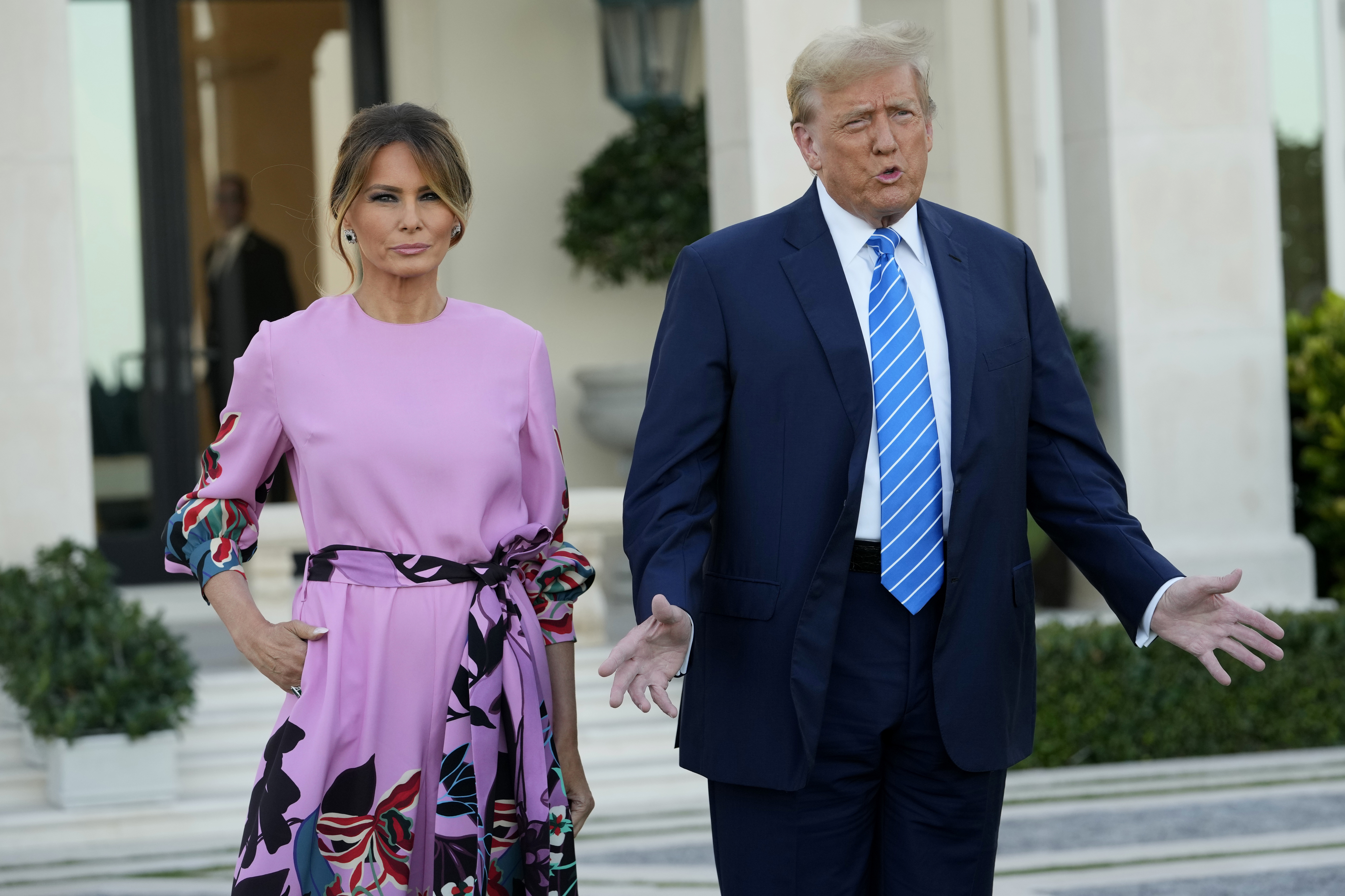 Melania Trump at the beginning of the month with her husband