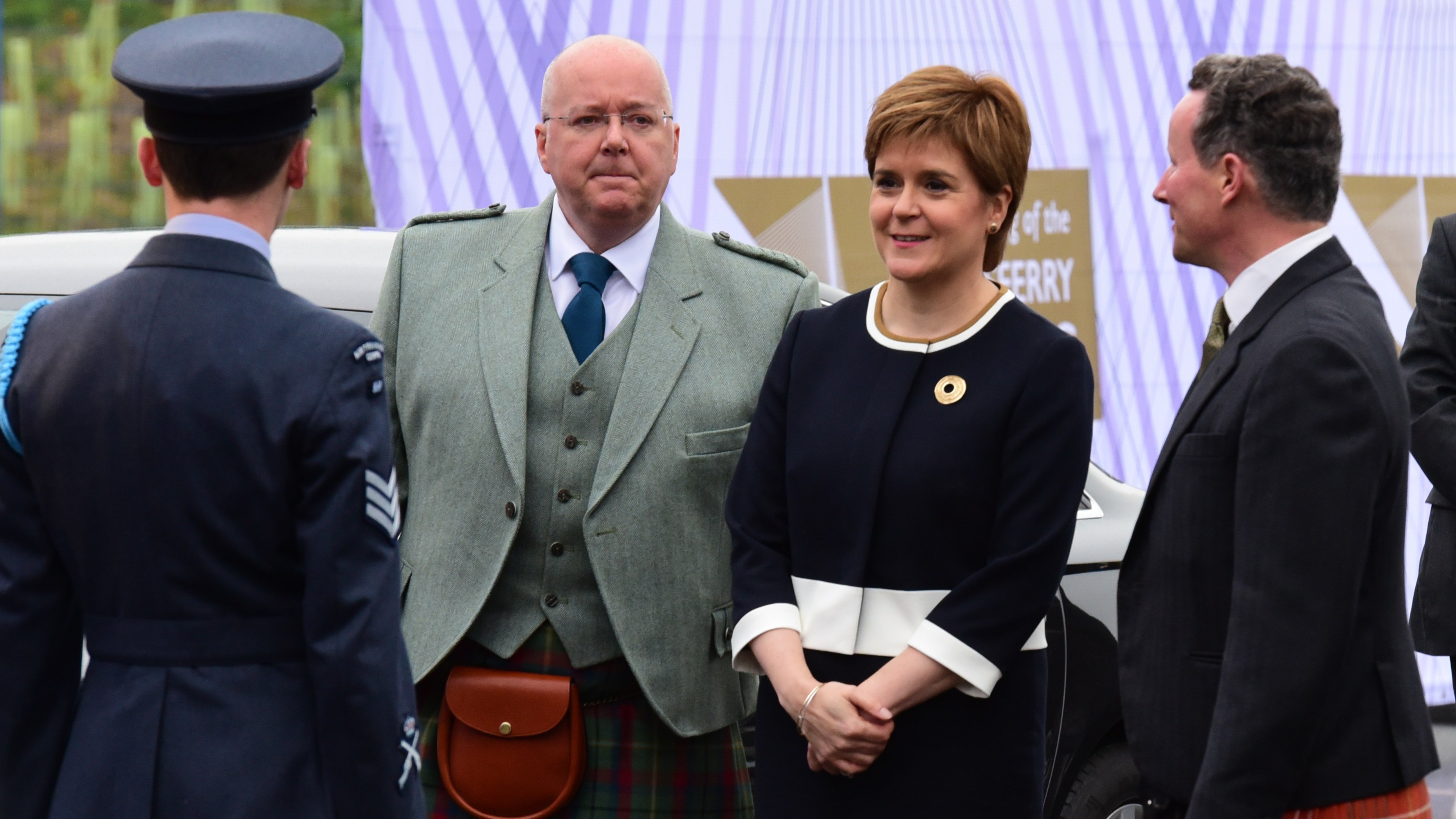 Peter Murrell at an event with his wife, Nicola Sturgeon, when she was first minister. Murrell was charged last Thursday after nine hours of questioning