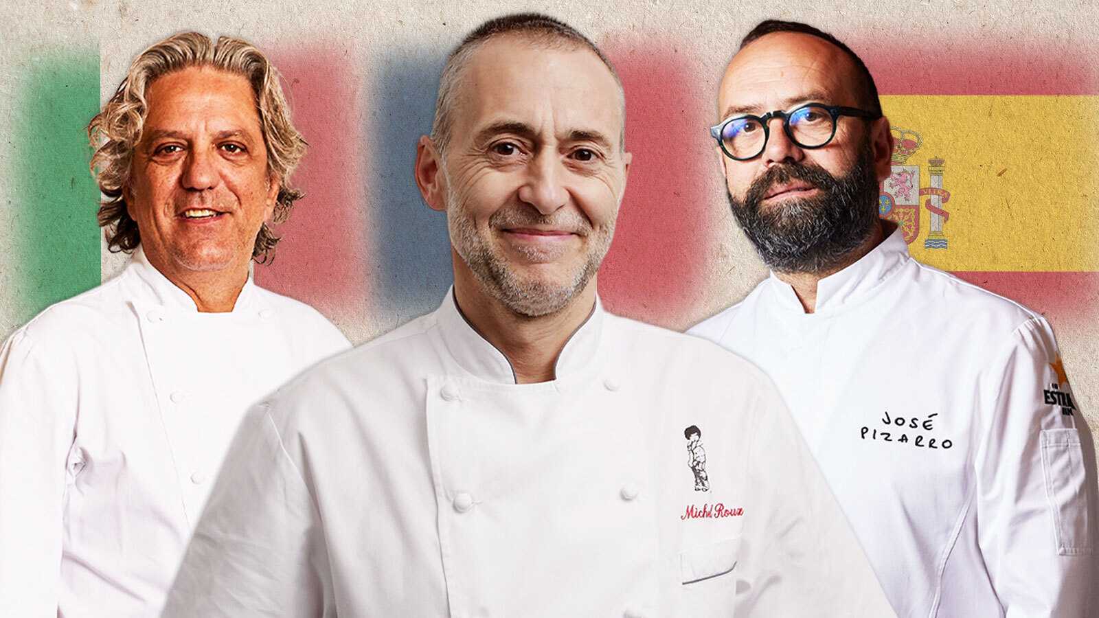 From left: Giorgio Locatelli, Michel Roux and José Pizarro