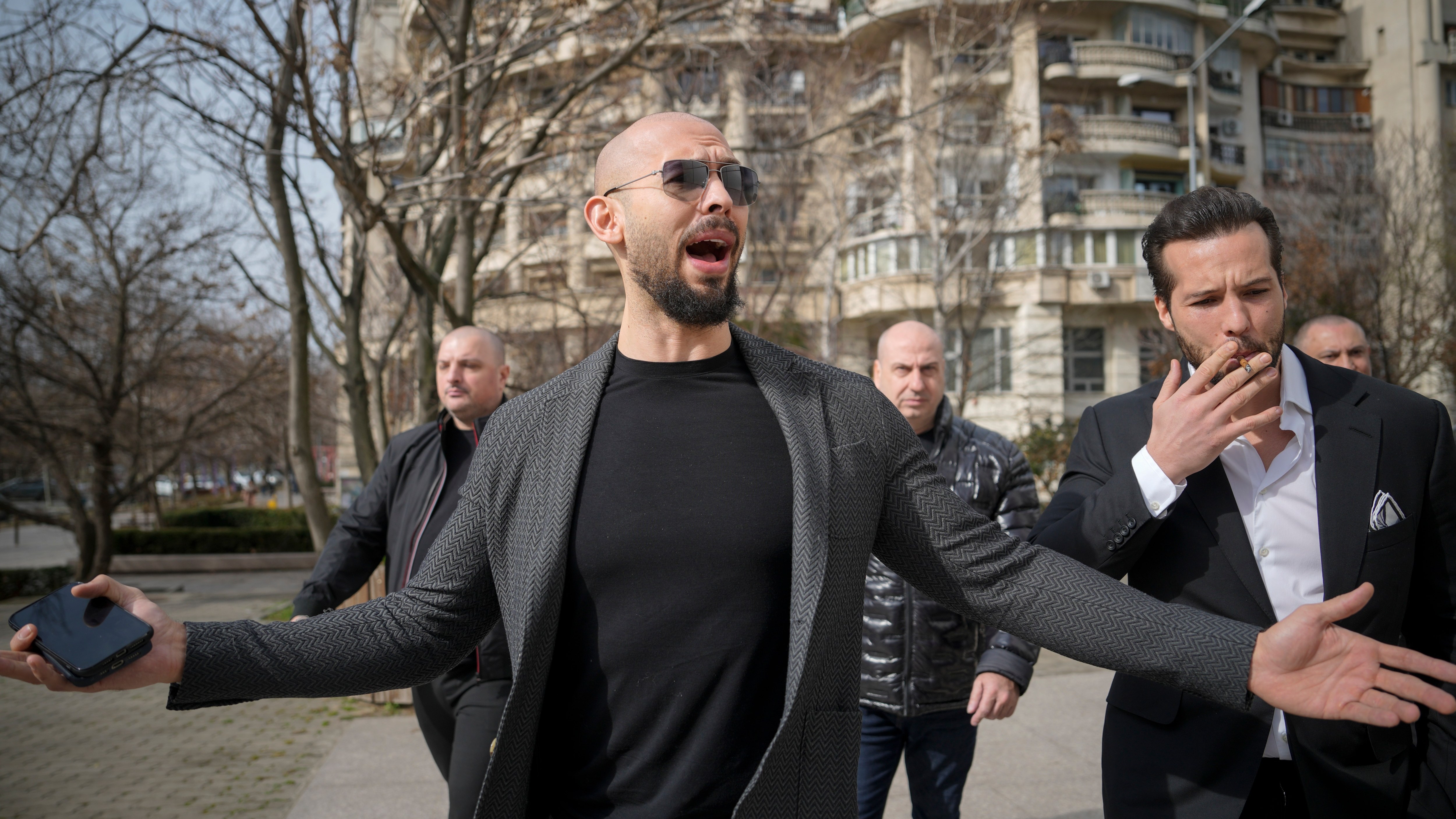 Andrew Tate and his brother Tristan, right, were arrested in Bucharest in 2022