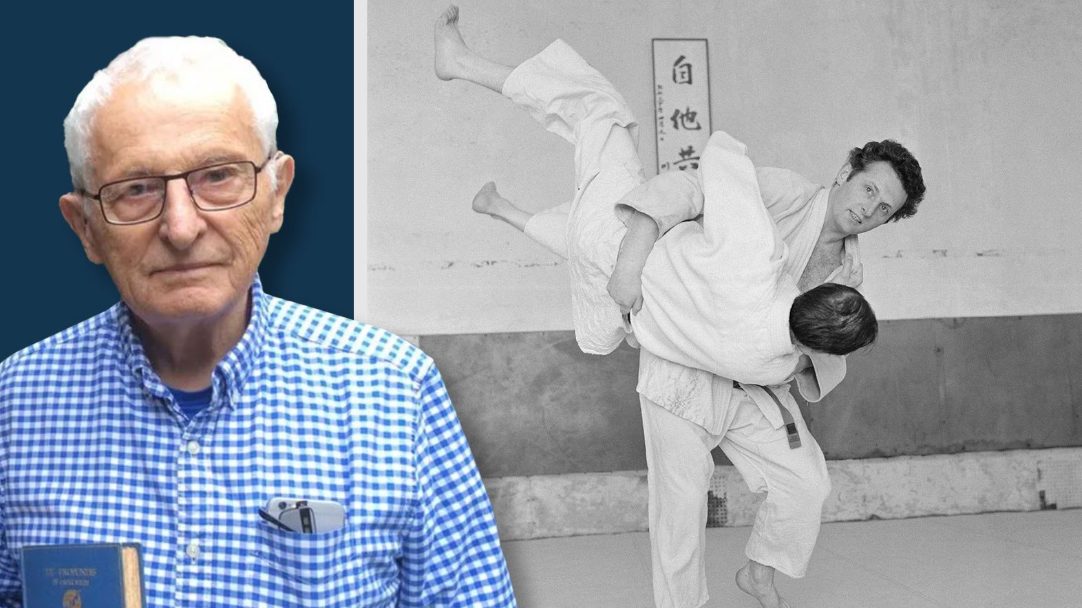 David Douglas,12th Marquess of Queensberry, and practising judo with his instructor in 1965