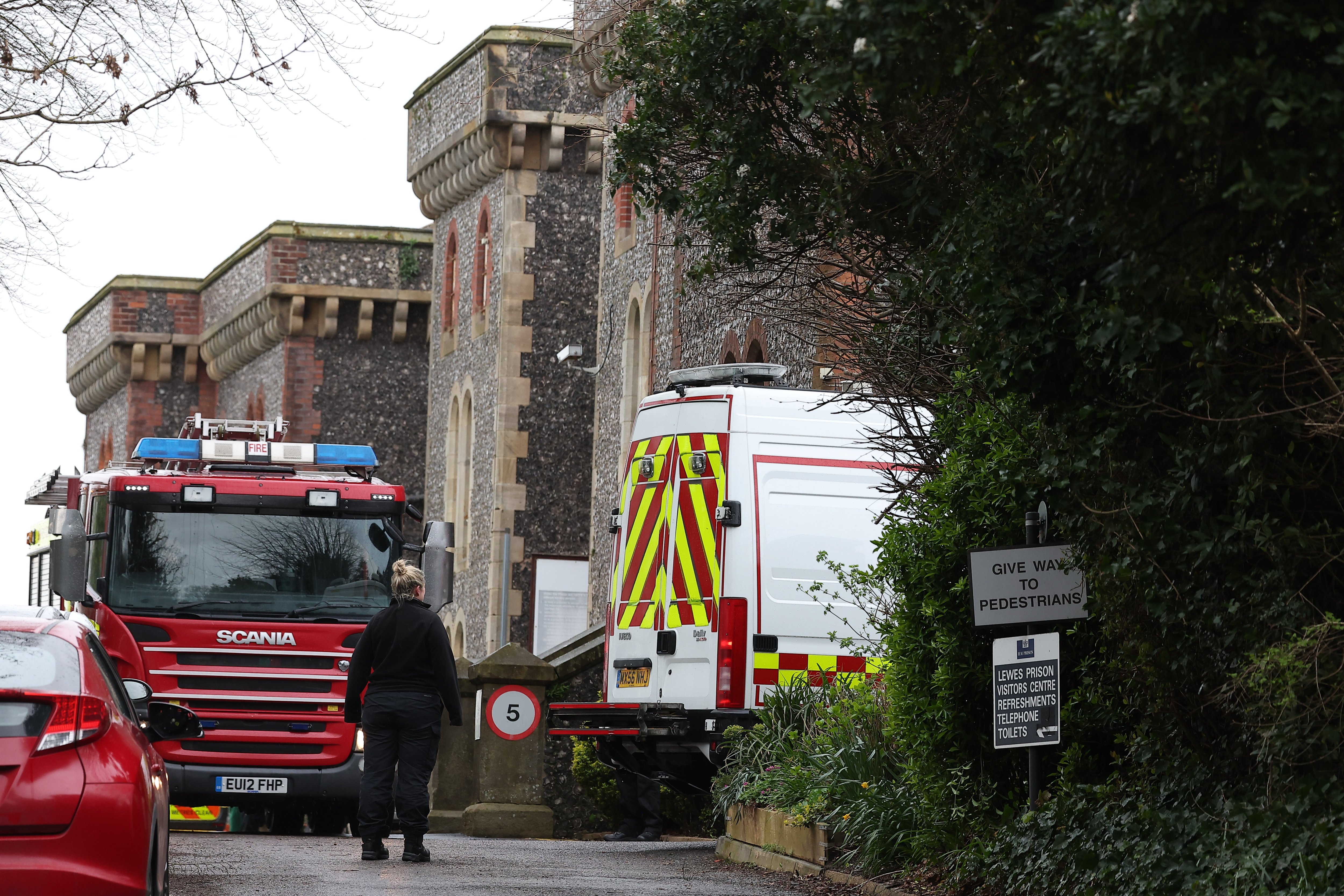 Emergency services were called to the prison, with up to 15 people being taken to hospital