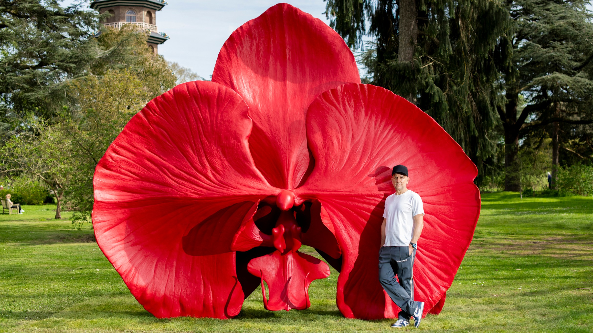 Marc Quinn, 60, with his sculpture Burning Desire, at Kew Gardens in London. “I reached the stage where I had to get sober or die. I did no work for a year — it was terrifying”