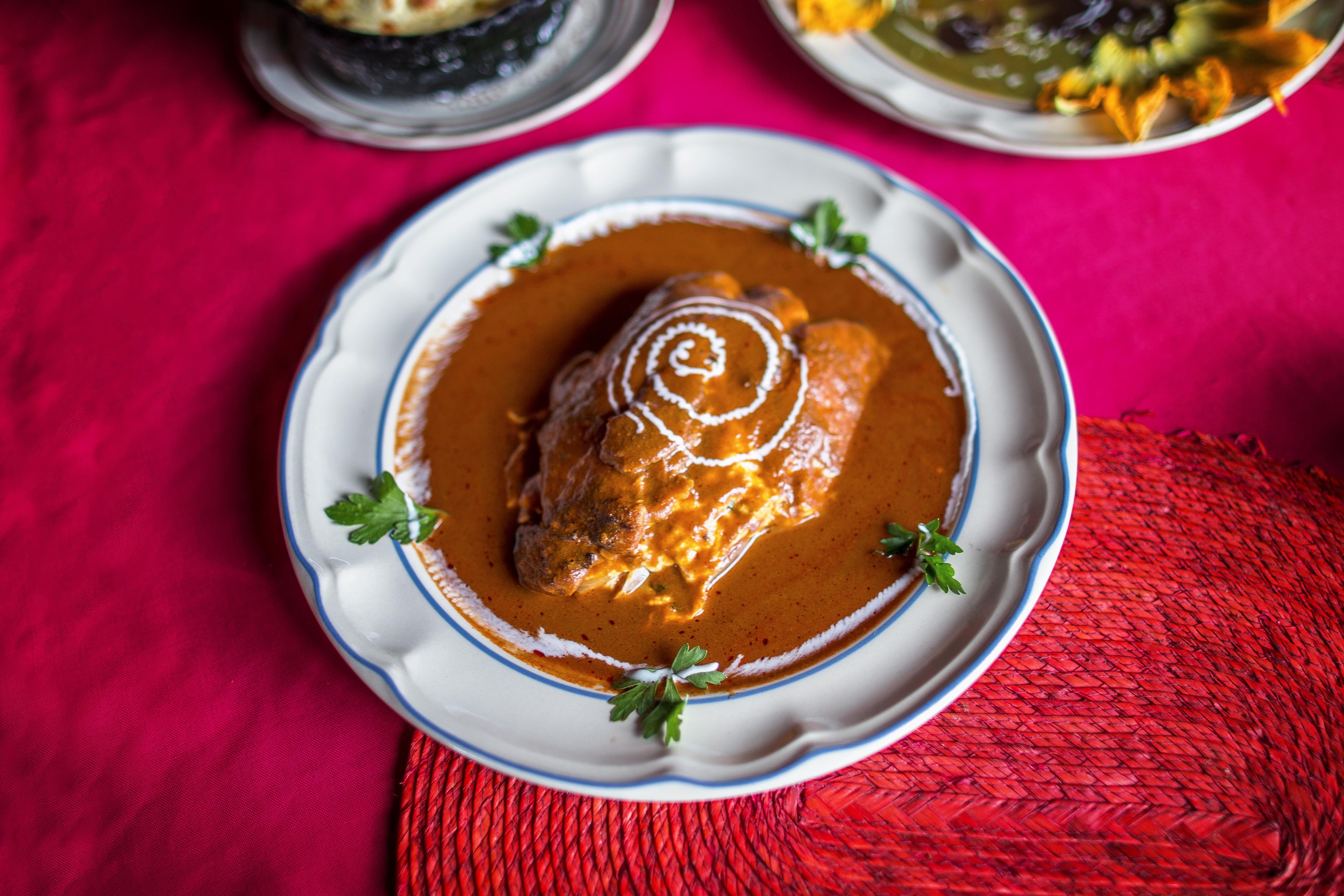 Mole coloradito is a classic sauce served with chicken in southern Mexico