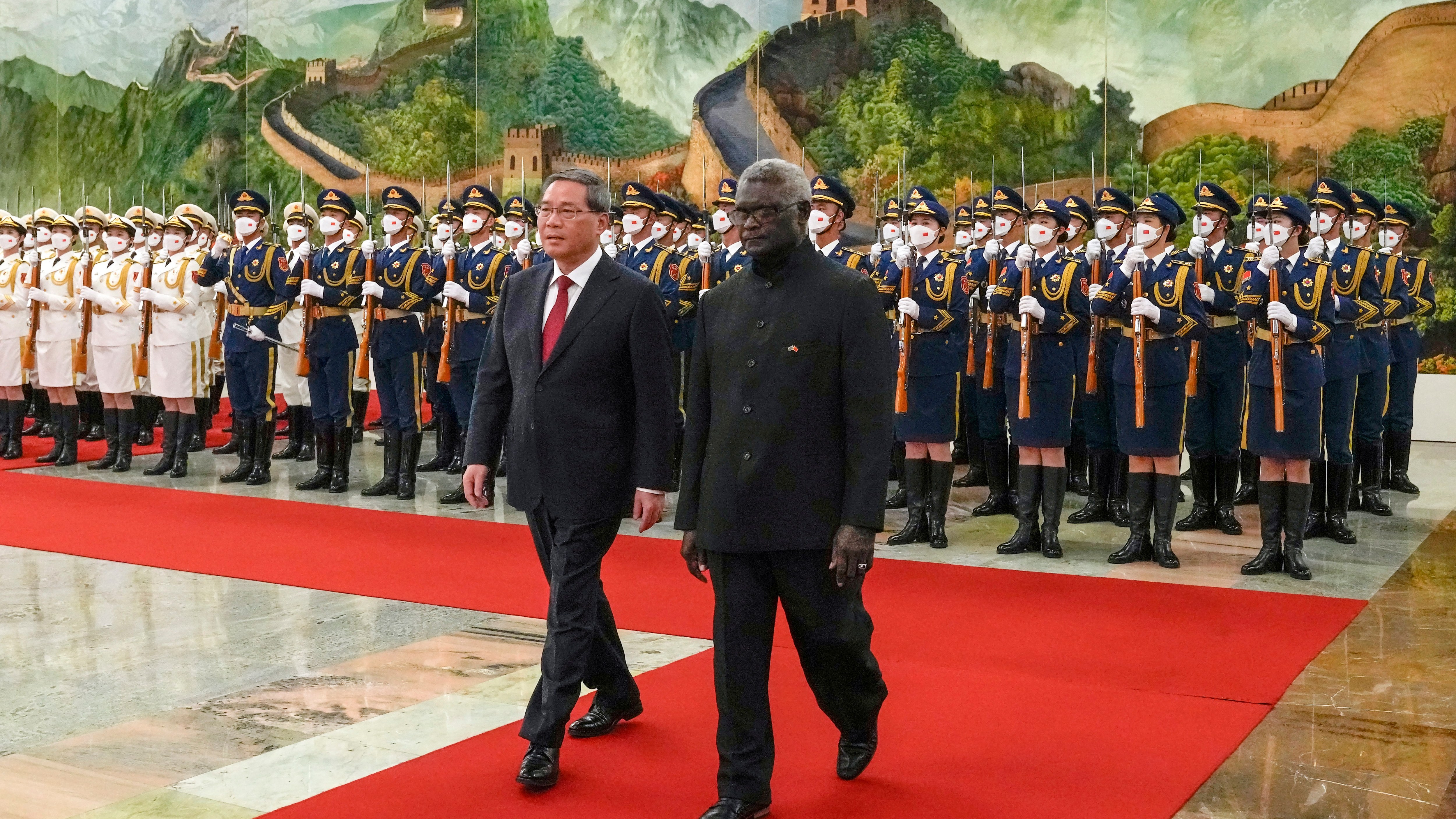 Manasseh Sogavare, prime minister of the Solomon Islands, met the Chinese premier Li Qiang in Beijing last year
