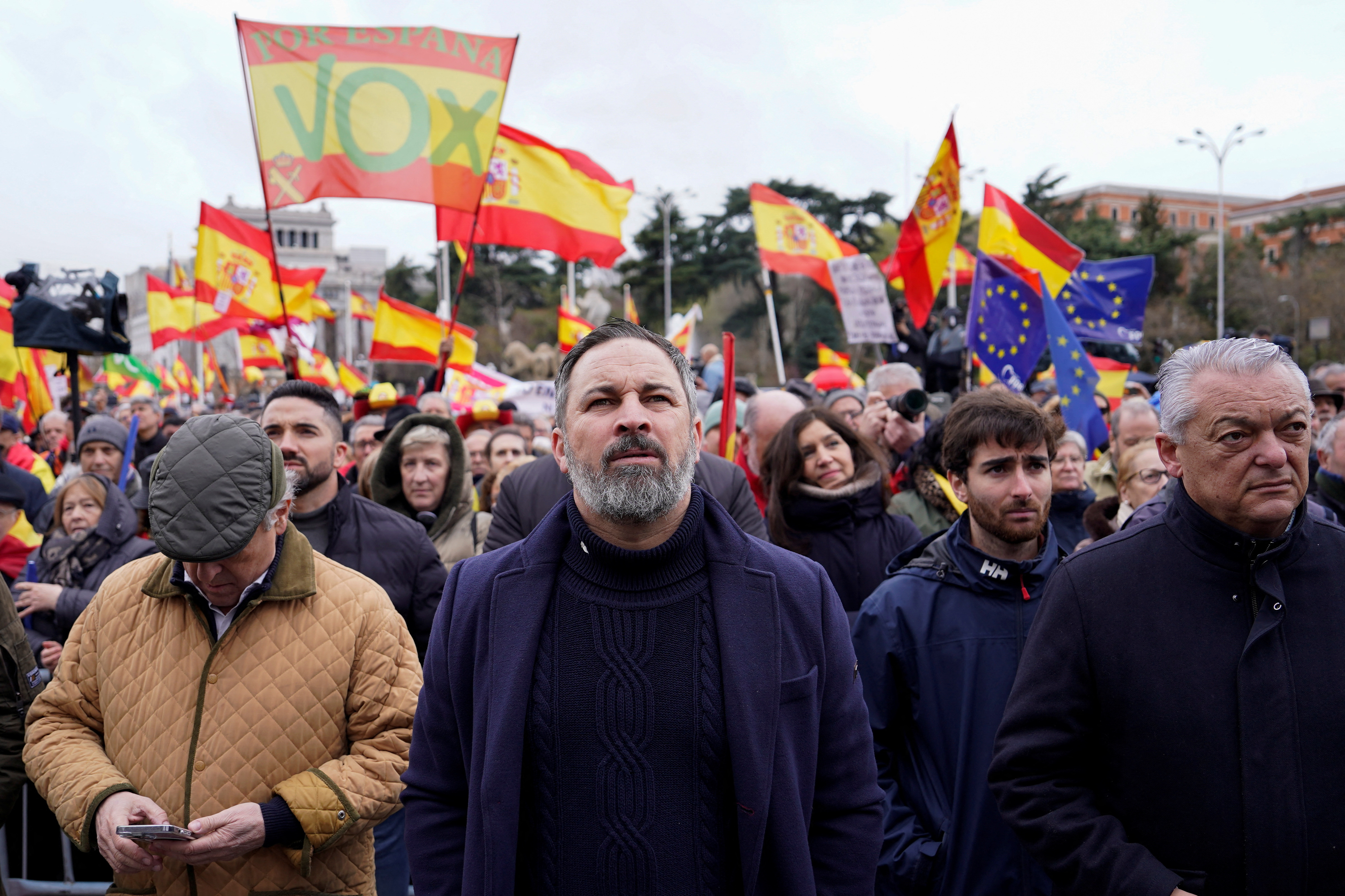 Abascal, the Vox leader, has lead protests against the Socialist prime minister