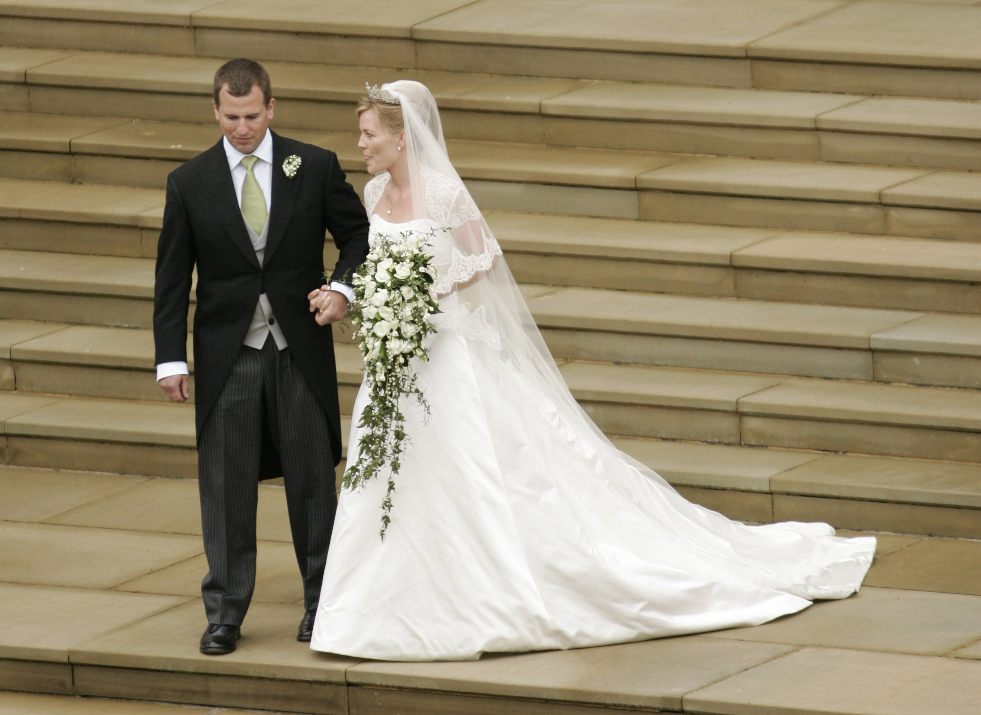 Autumn Kelly wore a Sassi Holford dress for her wedding to Peter Phillips in 2008