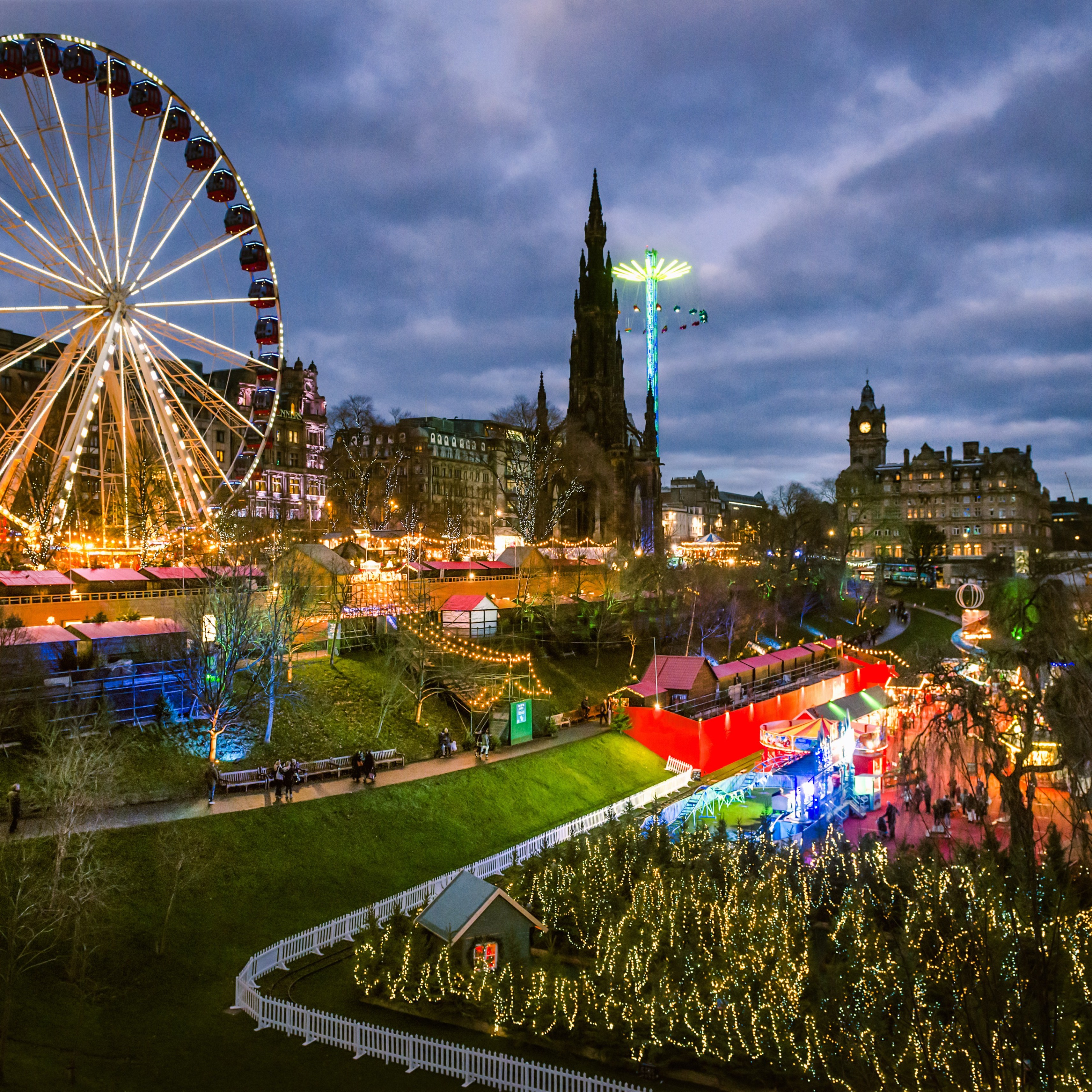 Christmas attractions and rides in Edinburgh’s Princes Street Gardens