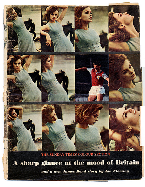 The front cover of The Sunday Times Colour Section, featuring fashion and football photography