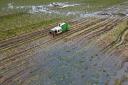 Flooding on a farm near Boston, Lincolnshire, in January. (Joe Giddens/PA)