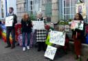 Protestors in Kendal on Saturday