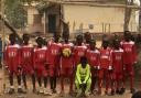 The children in Ankoma wearing the Appleby kits