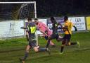 Action from the Prescot Cables match (Picture by Richard Edmondson)