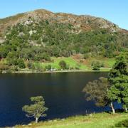 Look across Rydal Water for an impressive view of Nab Scar