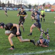 Anselmians v Kendal Ollie Yarker Breaks Tackle: Photo Credit Kian Barsby