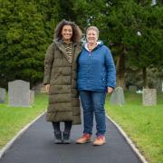 Yvette Burchnall, district church committee member at St Peter’s, left, with Jamilah Hassan, community relations manager at the Banks Group, right