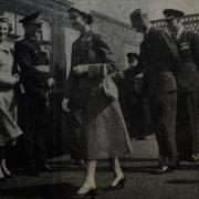 The Queen and the Duke of Edinburgh at Arnside in August 1956