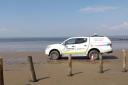 A warden beach petrol vehicle from the former Sedgemoor District Council.